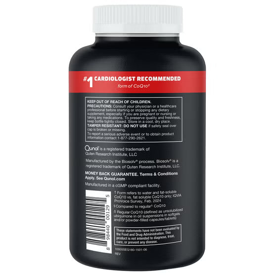 Qunol Ultra CoQ10 100 mg., 180 Softgels