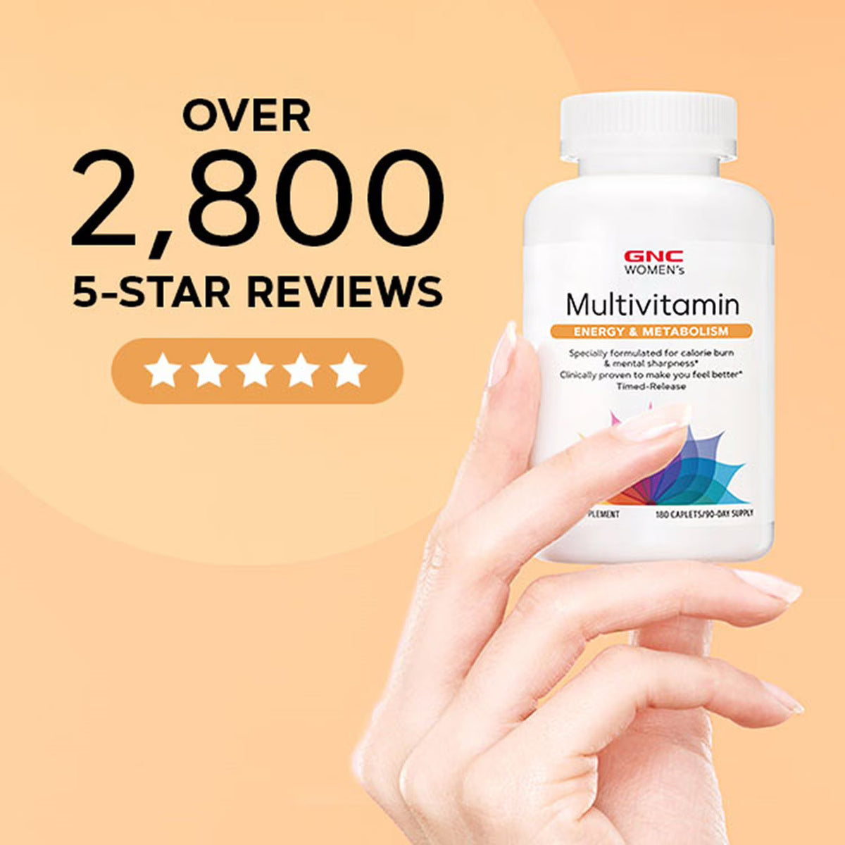 GNC Women's Mega Energy and Metabolism Multivitamin Tablets, 180 ct.