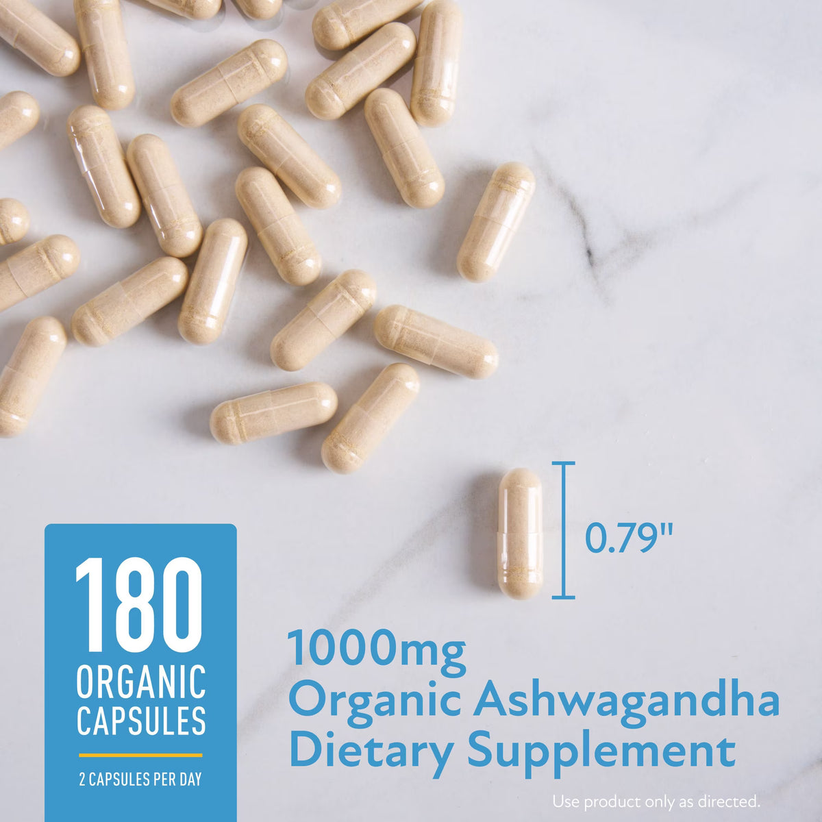 Member's Mark Organic Ashwagandha 1000 mg Vegetarian Capsules, 180 ct.
