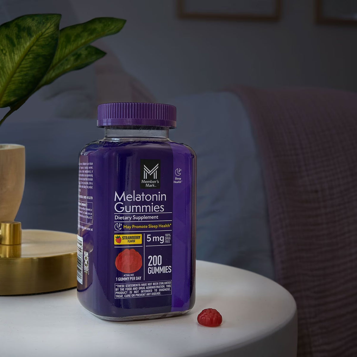 Member's Mark Melatonin Gummies, 5 mg, Strawberry, 200 ct.
