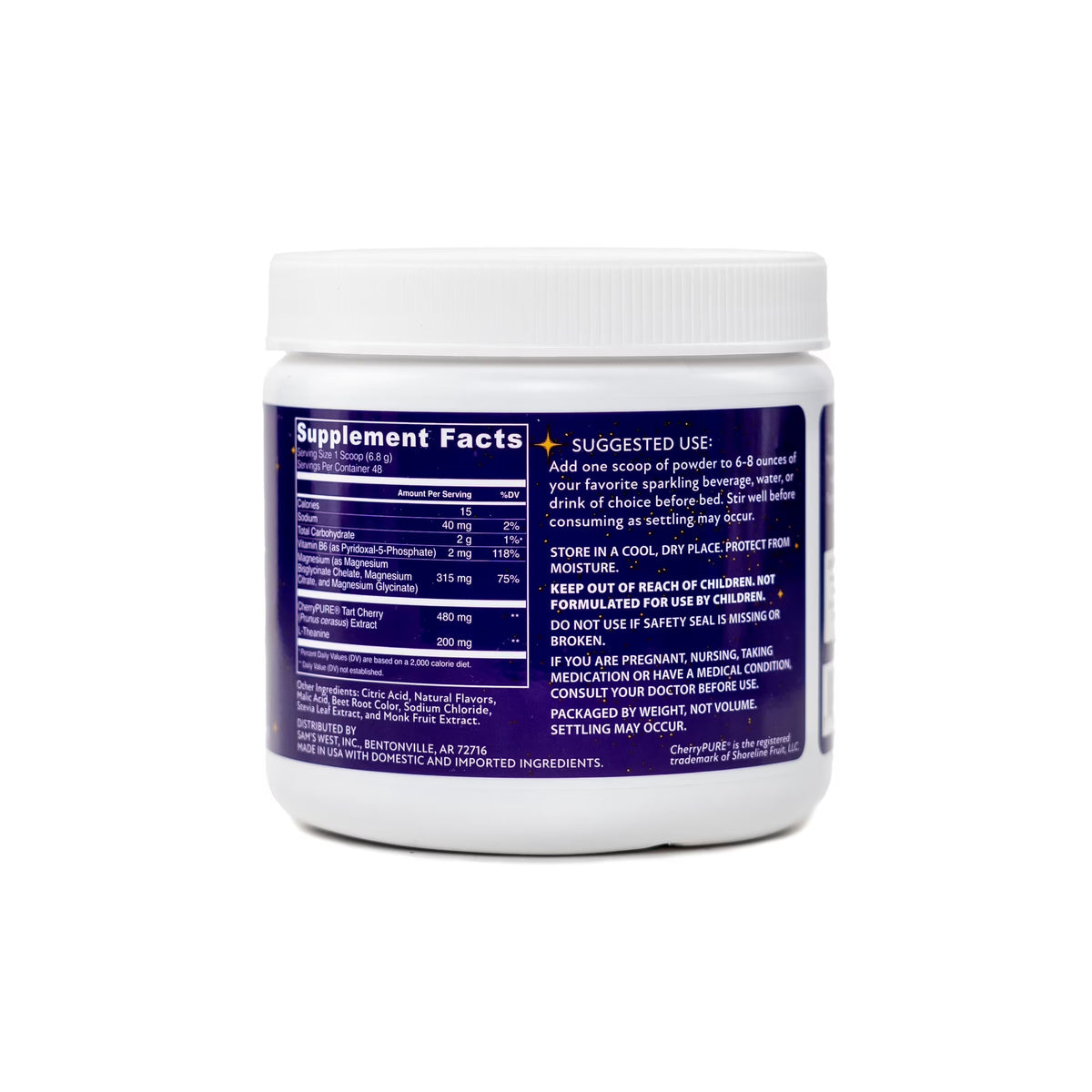 Member's Mark L-Theanine & Tart Cherry Magnesium Sleep Powder Supplement