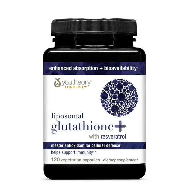 Youtheory Liposomal Glutathione+ with Resveratrol Capsules, 120 ct.