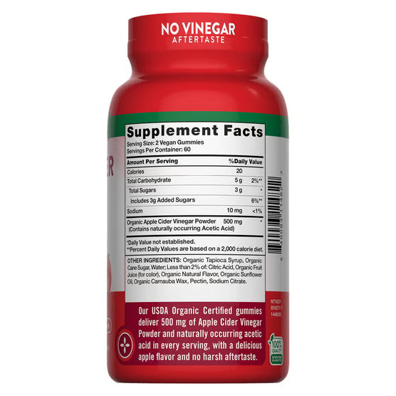 Nature's Truth Organic Apple Cider Vinegar 500 mg., 120 Gummies