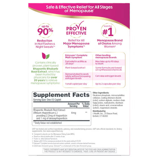 Estroven Complete Multi-Symptom Menopause Relief, 84 Caplets