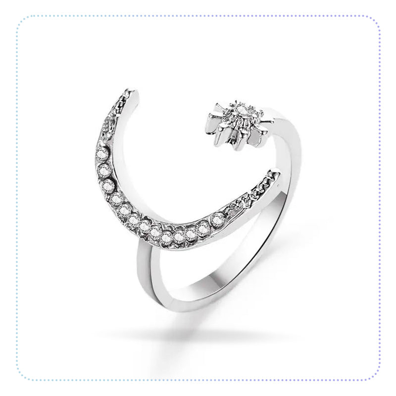 (Fancy) Moon Star Matching Ring-လခြမ်းကွေးနဲ့ ဓူဝံကြယ် လက်စွပ်