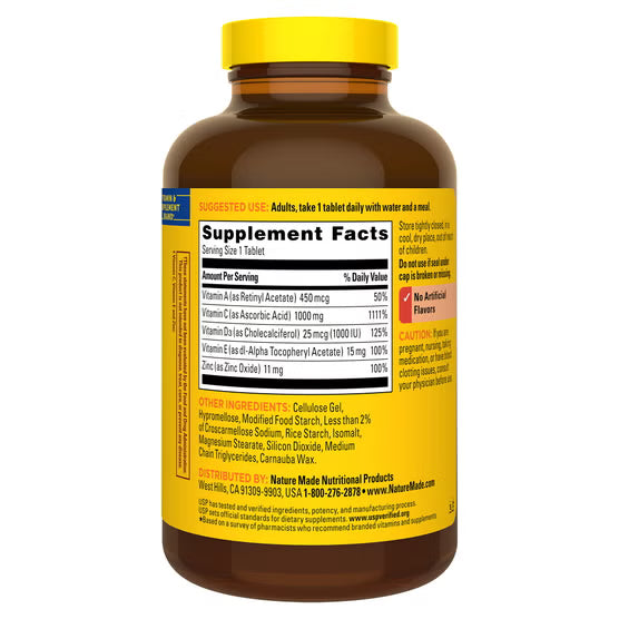 Nature Made Super C with Vitamin D3 and Zinc, 200 Tablets