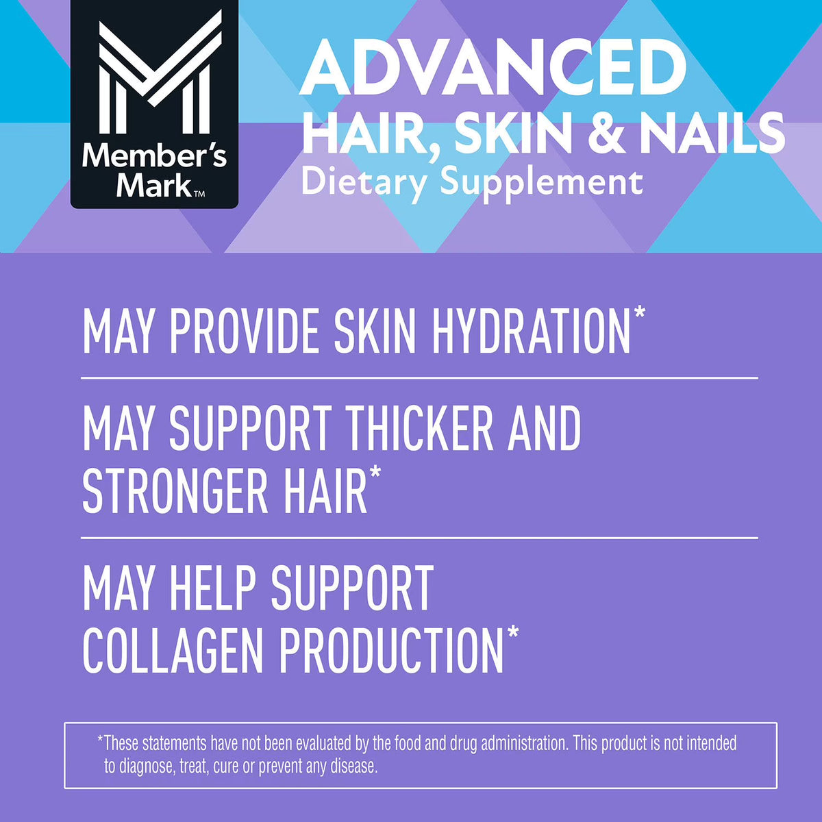 Member's Mark Advanced Hair, Skin & Nails Softgels, 120 ct.