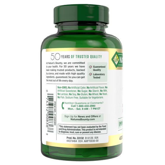 Nature's Bounty Zinc, 50 mg, 400 ct
