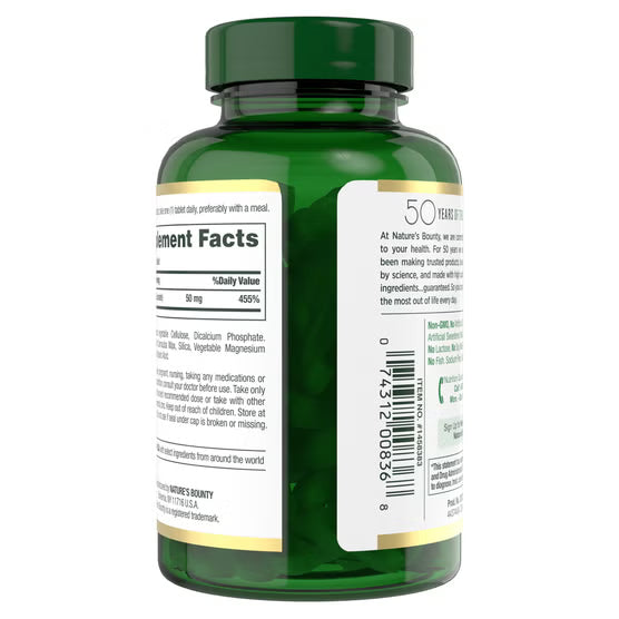 Nature's Bounty Zinc, 50 mg, 400 ct