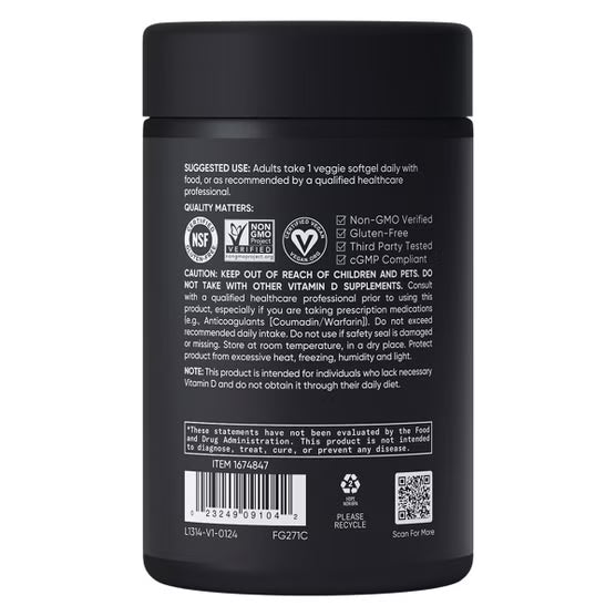 Sports Research D3 + K2, 160 Veggie Softgels