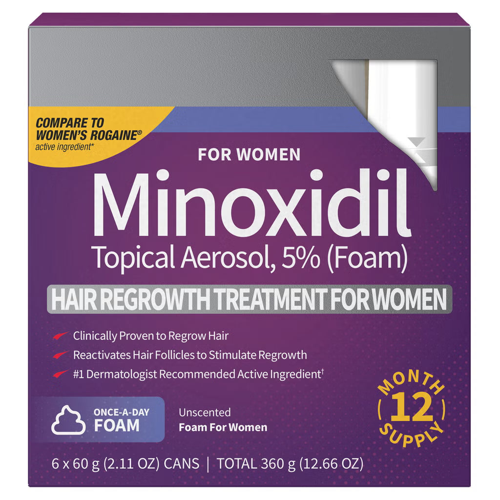 Women's Minoxidil by Perrigo Hair Regrowth Treatment 2.11 fl oz, 6-pack, 1-Pack