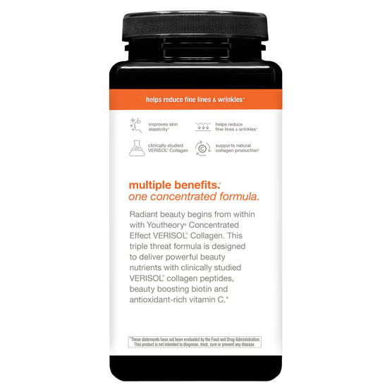 youtheory Concentrated Effect Verisol Collagen with Biotin, 345 Count