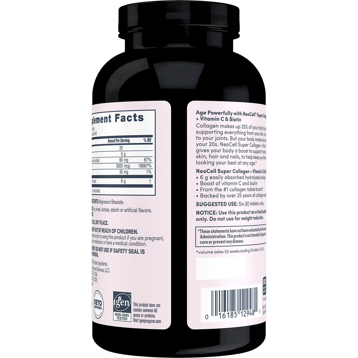 NeoCell Grassfed Collagen Peptides + Vitamin C & Biotin Caplets, 360 ct.