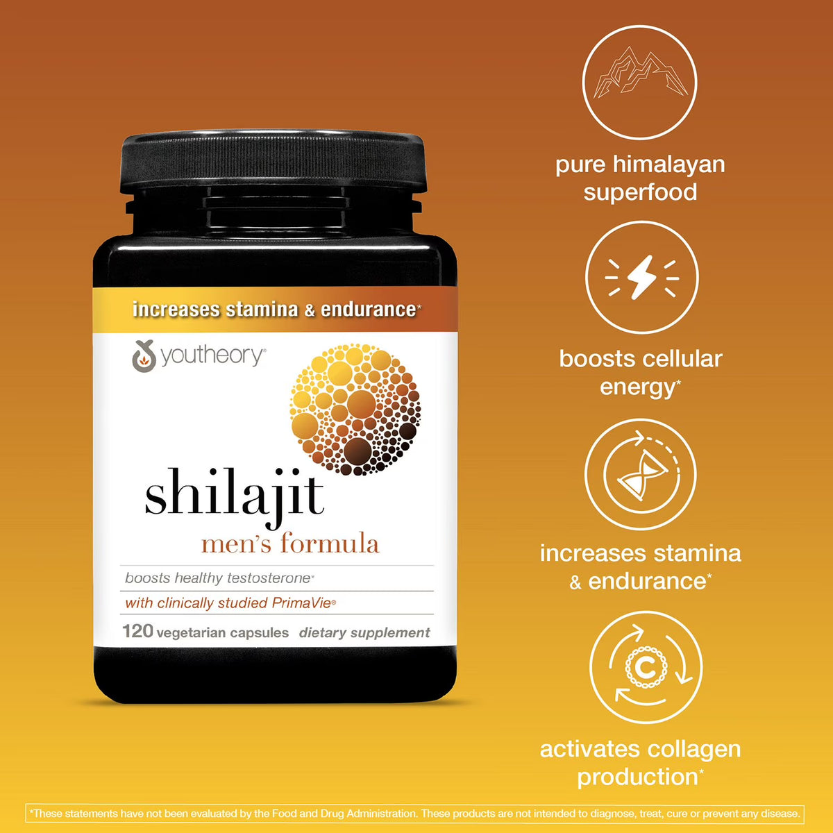 Youtheory Men's Shilajit Capsules, 120 ct.
