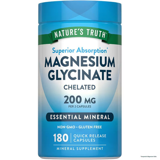 Nature's Truth Magnesium Glycinate Capsules, 200 mg, 180 ct.