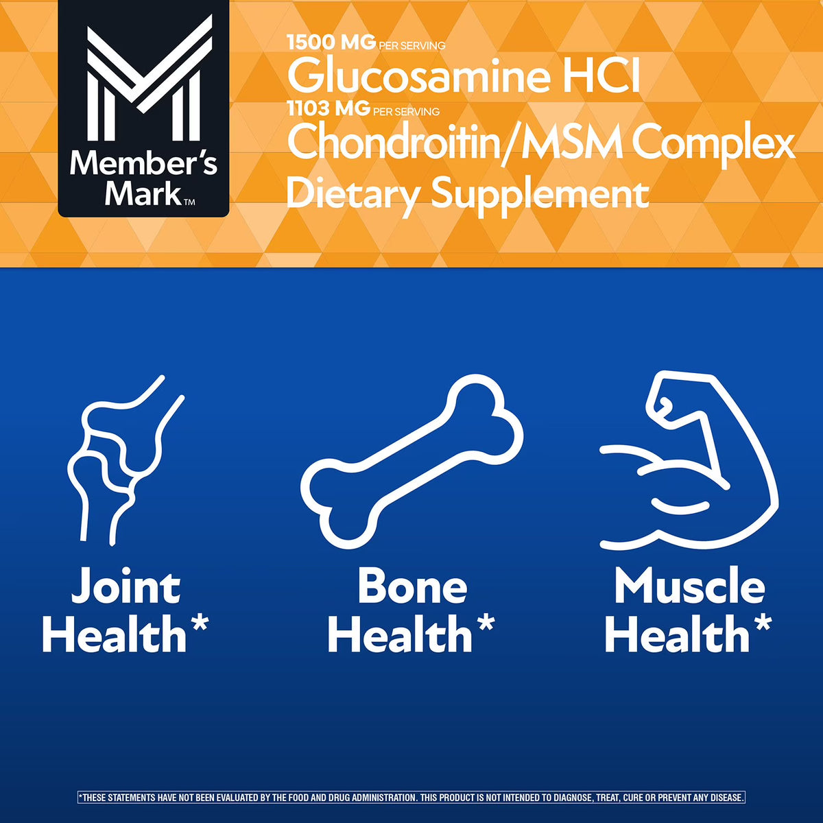 Member's Mark Extra Strength Glucosamine HCl and Chondroitin Sulfate Sodium Tablets, 340 ct.