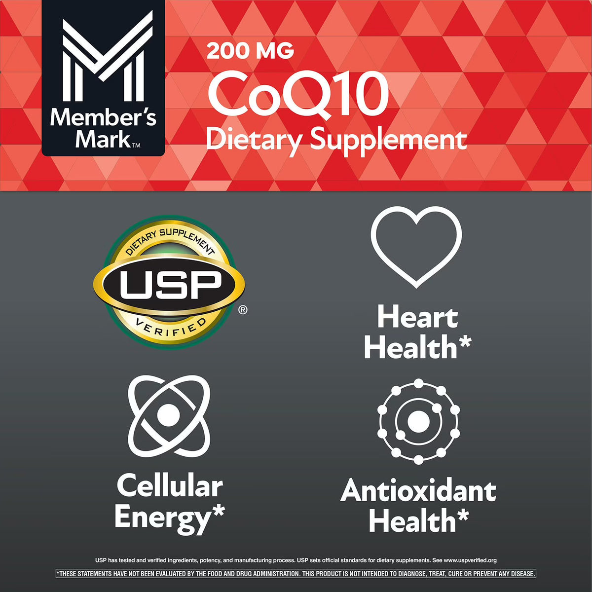 Member's Mark CoQ10 Softgels, 200 mg, 180 ct.