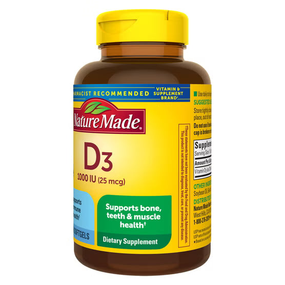 Nature Made Vitamin D3 25 mcg., 650 Softgels