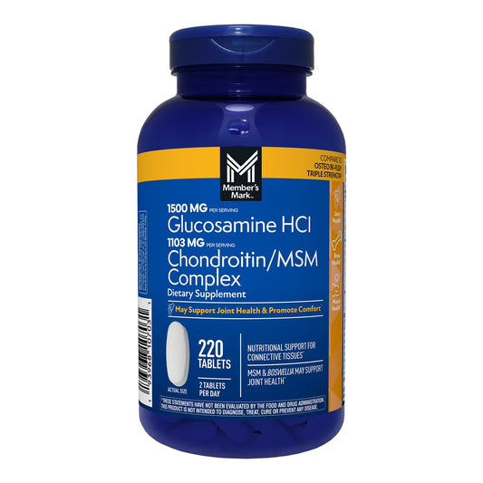Member's Mark Glucosamine HCl and Chondroitin/MSM Complex Tablets, 220 ct.