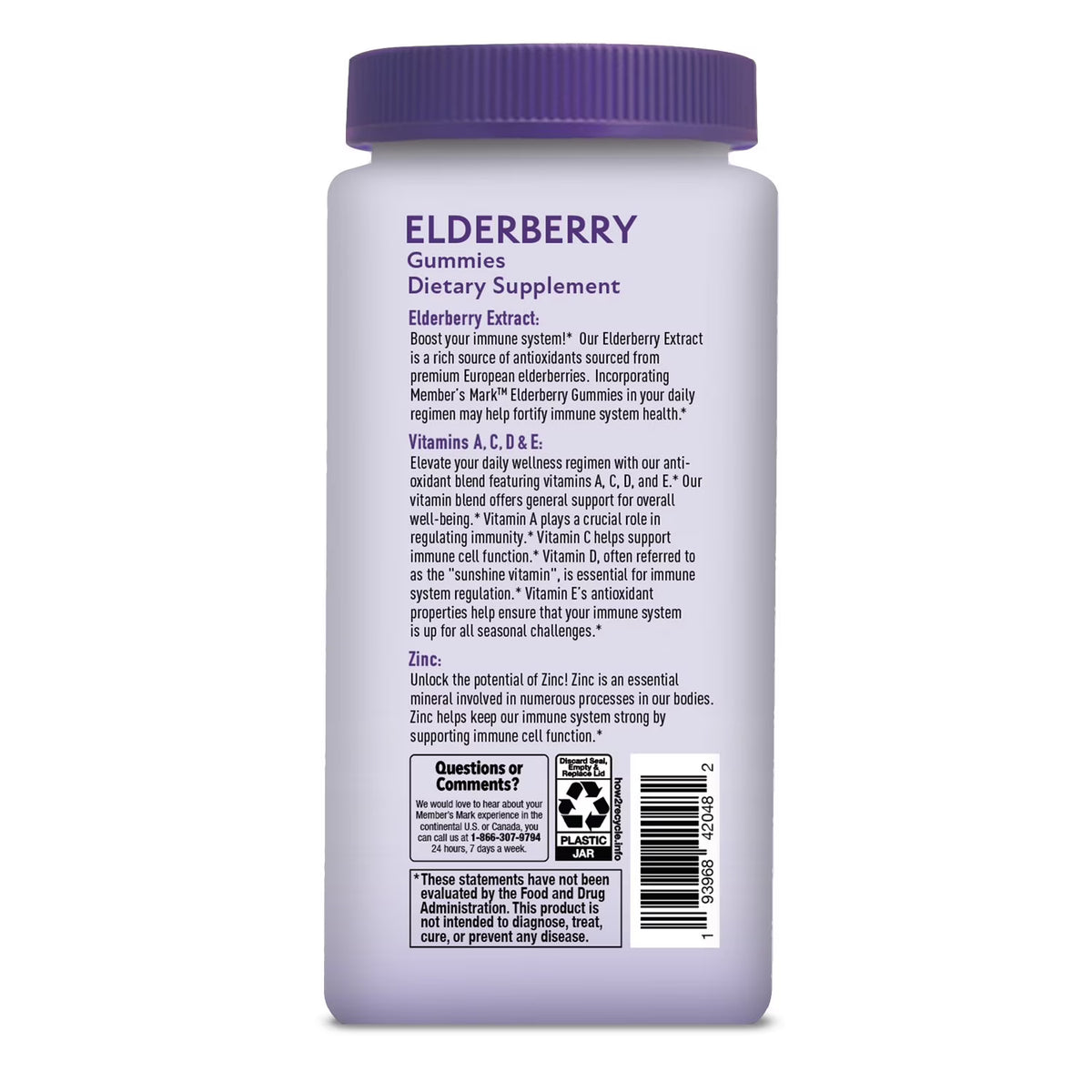 Member's Mark Elderberry Immune Health Gummies, 150 ct.