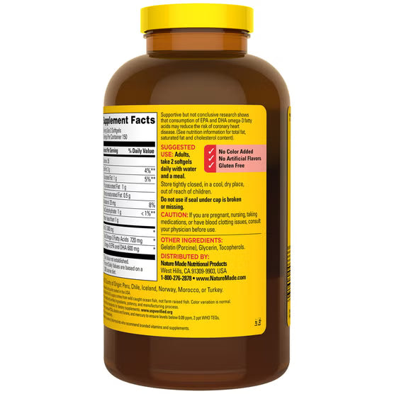 Nature Made Fish Oil 2400 mg, 300 Softgels