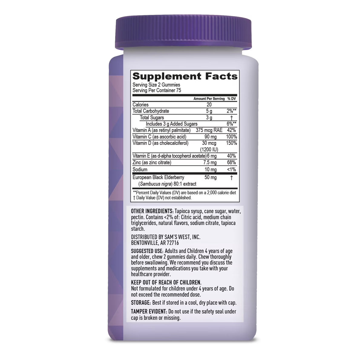 Member's Mark Elderberry Immune Health Gummies, 150 ct.