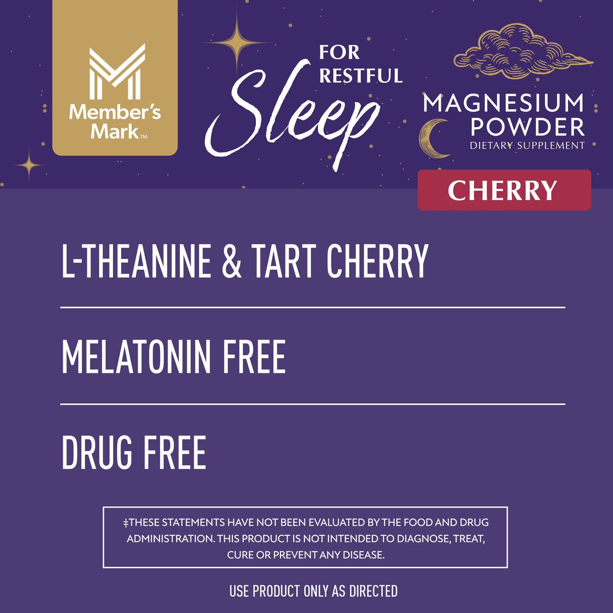 Member's Mark L-Theanine & Tart Cherry Magnesium Sleep Powder Supplement
