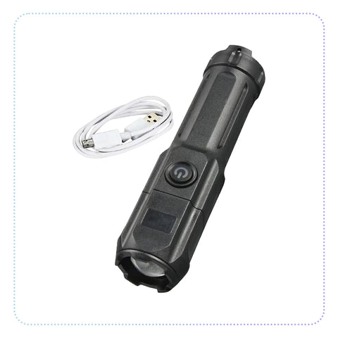 Powerful LED Flashlight-လင်းအား 2 မျိုးသုံး ဓာတ်မီး
