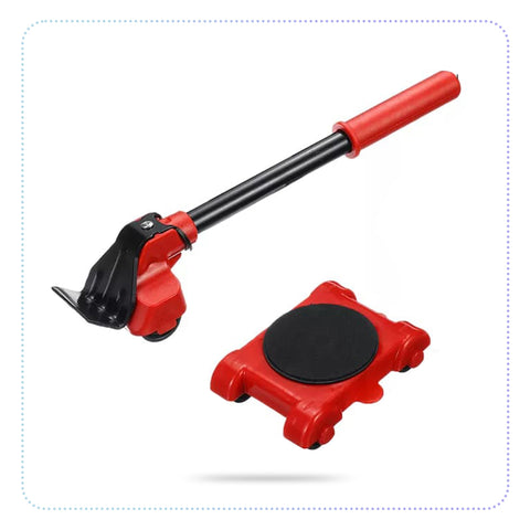 Heavy Duty Furniture Lifter Transport Tool Furniture Mover set 4 Move Roller 1 Wheel Bar for Lifting Moving Furniture Helper-မ,ရွှေ့လွယ်သုံး ဘီးလုံးရွှေ့တံ