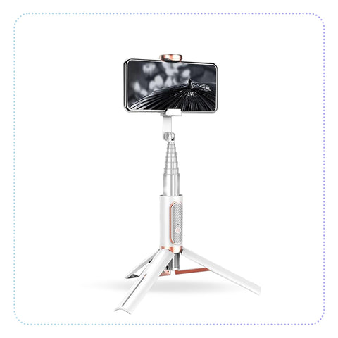 Retractable Monopod Selfie Stick-3 ချောင်းထောက် Selfie ရိုက်တံ