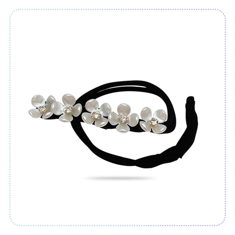 (Fancy) Women Vintage Shell Pearl Hairpin Bun Styling Hairpin Elegant Hair Scrunchies Flower Hair Maker Tools Hair Accessories-ဆံထုံးကလစ်ချောင်း
