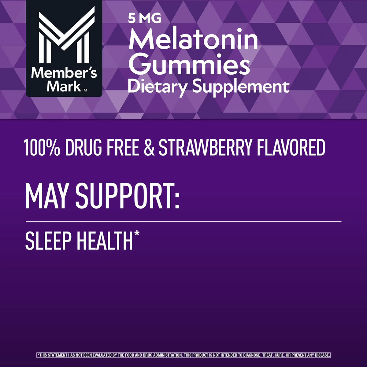 Member's Mark Melatonin Gummies, 5 mg, Strawberry, 200 ct.