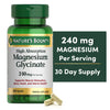 Nature's Bounty High Absorption Magnesium Glycinate Supplements, 240mg, Supports Muscle Relaxation, Bone Heart and Nerve Health, 60 Capsules