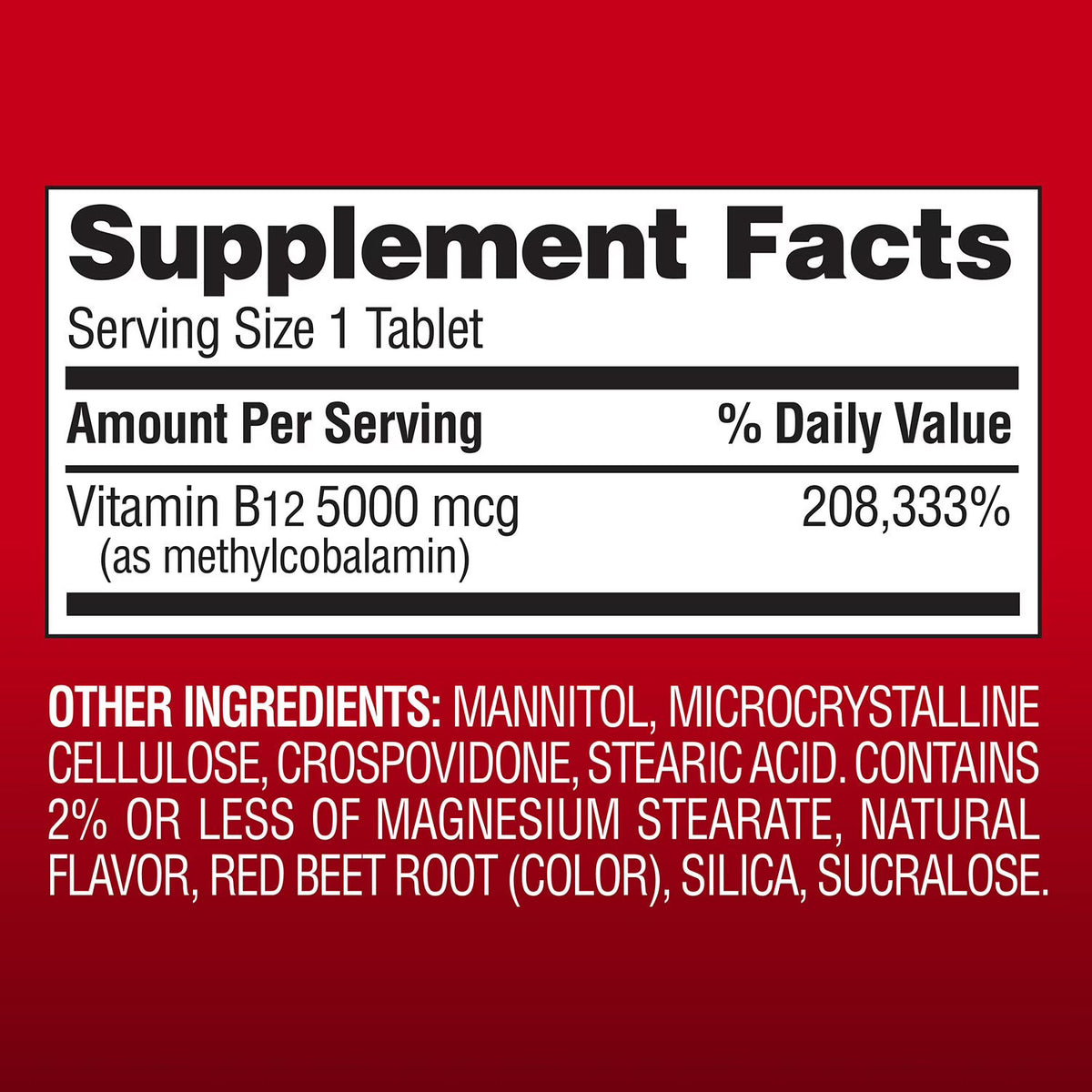 Member's Mark Vitamin B12 Quick Dissolve Tablets, 5000 mcg, Cherry, 300 ct.