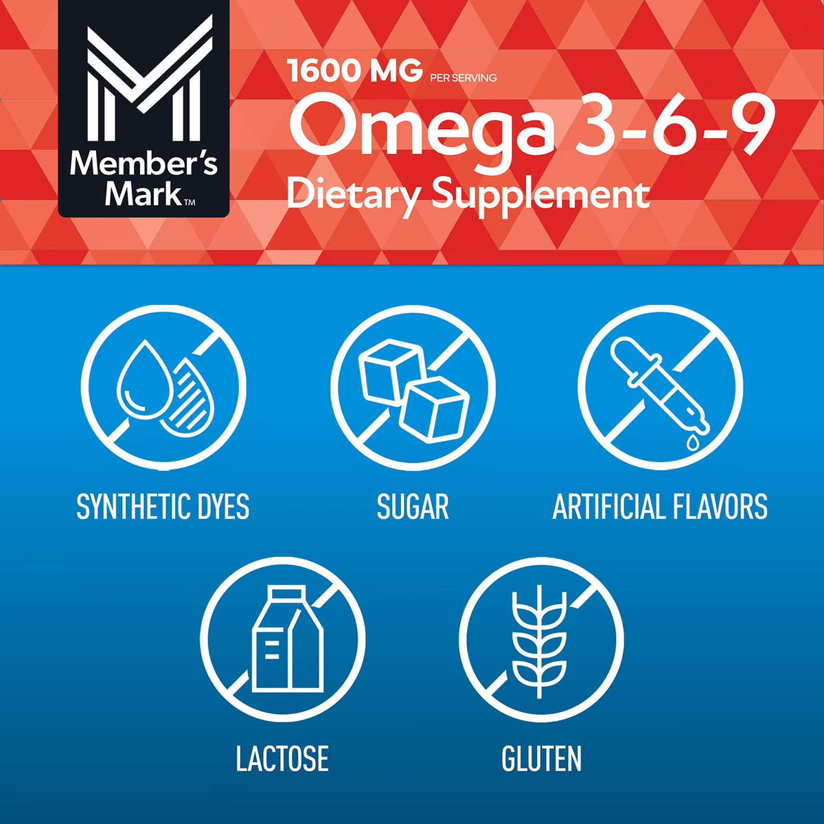 Member's Mark Omega 3-6-9 with Sustainably Sourced Tuna Oil Softgels, 300 ct.