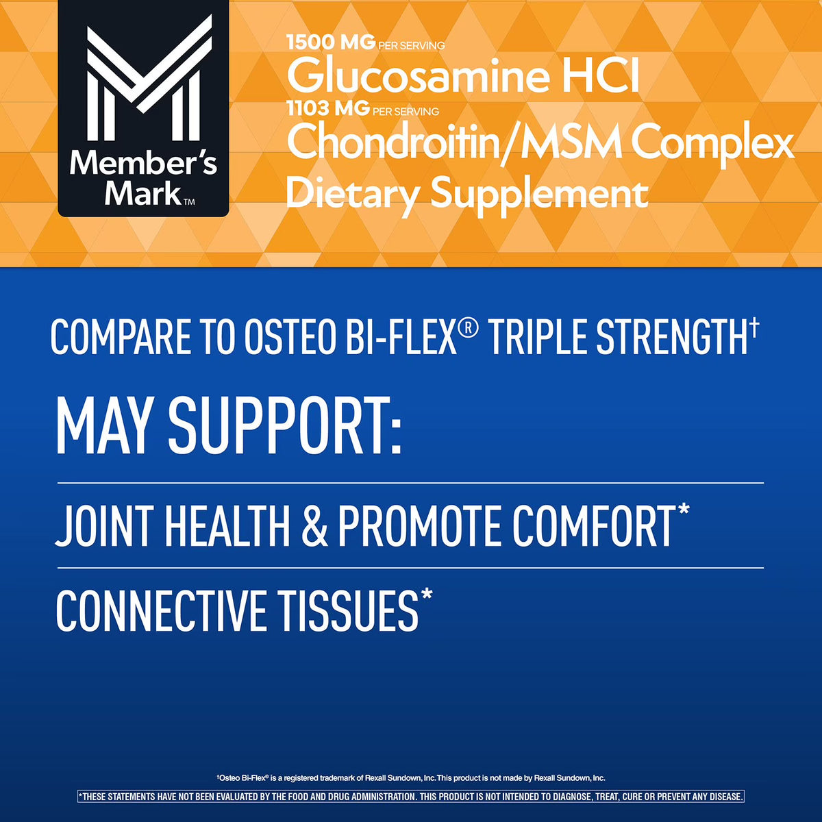 Member's Mark Extra Strength Glucosamine HCl and Chondroitin Sulfate Sodium Tablets, 340 ct.