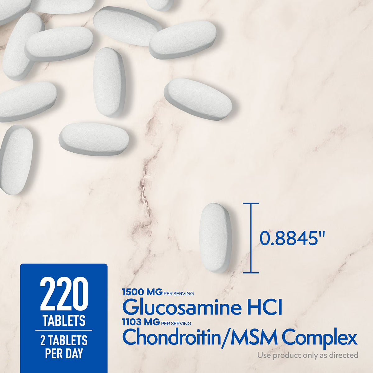 Member's Mark Extra Strength Glucosamine HCl and Chondroitin Sulfate Sodium Tablets, 340 ct.