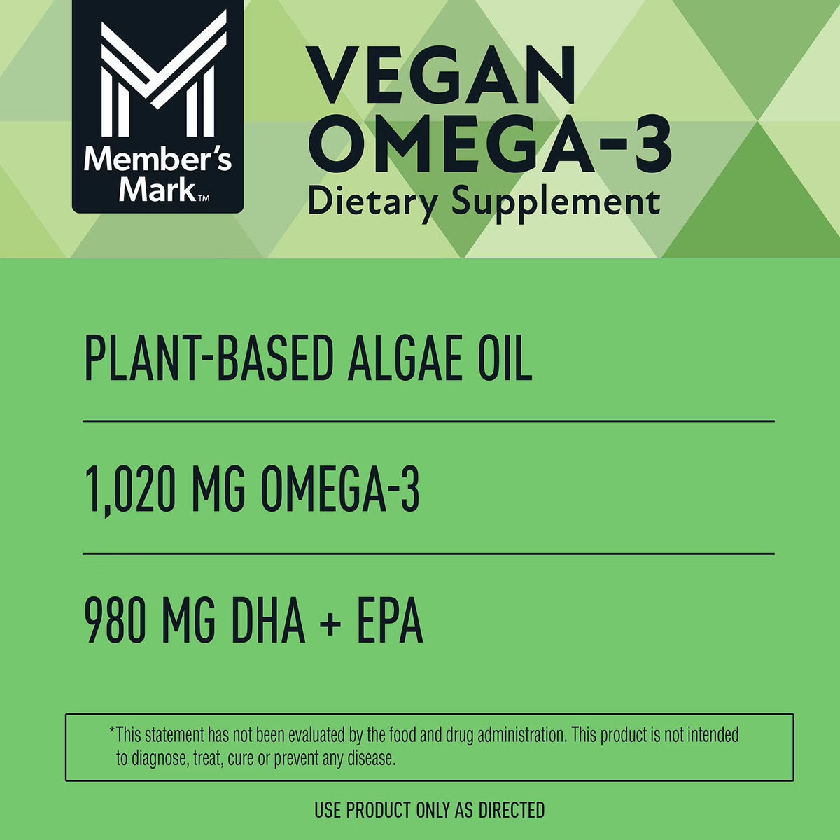 Member's Mark Vegan Omega-3 Softgels, 150 ct.
