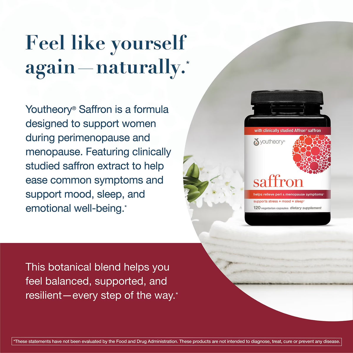 Youtheory Saffron Capsules, 120 ct.