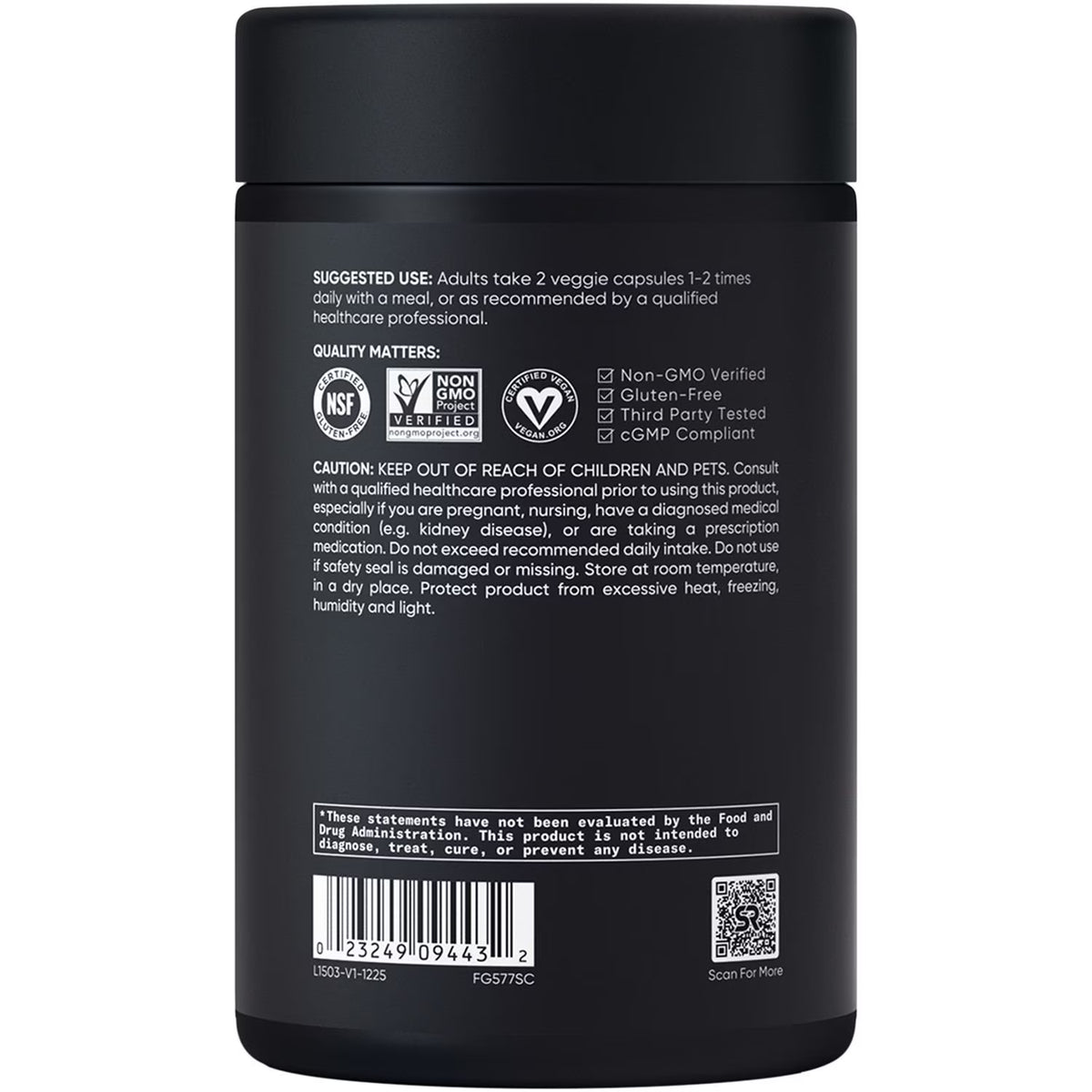 Sports Research Chelated Magnesium Glycinate 160mg, 200 Veggie Capsules