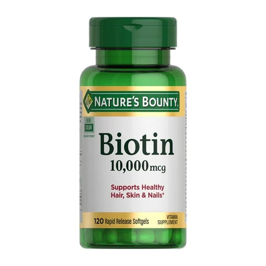 Nature's Bounty Biotin Supplement, 10000mcg, 120 Rapid Release Softgels