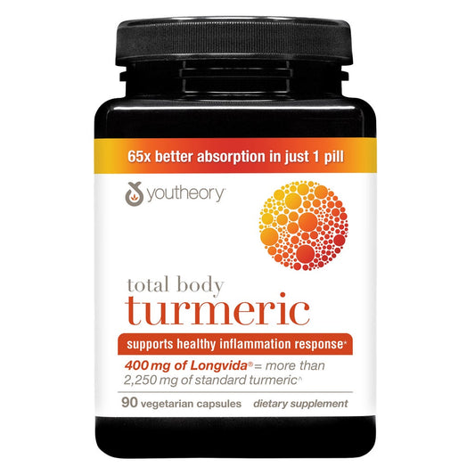 youtheory Total Body Turmeric, 90 Vegetarian Capsules