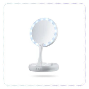 LED Foldaway Mirror