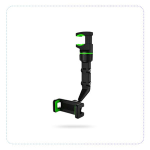 Portable Rear View Mirror Phone Holder- 360 ဒီဂရီလှည့် 2 ဆင့်ဖုန်းညှပ်တံ