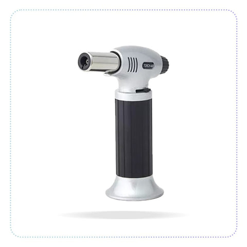 Kitchen Blow Torch Lighter Refillable Adjustable Flame Torch Lighter with Safety Lock for DIY Pastries Chef Cooking Torch-လက်နှိပ် ဂတ်စ်မီး