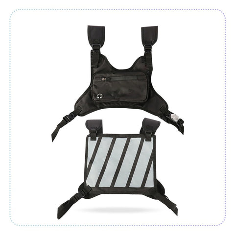 Running Chest Pack-ရောင်ပြန်ပါ နှစ်ဖက်ဝတ်ဖုန်းထည့်အိတ်