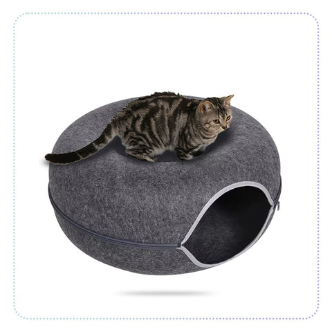Donut Hideaway Cat Cave-ကစားစရာဒိုးနပ် တိအိပ်ရာ