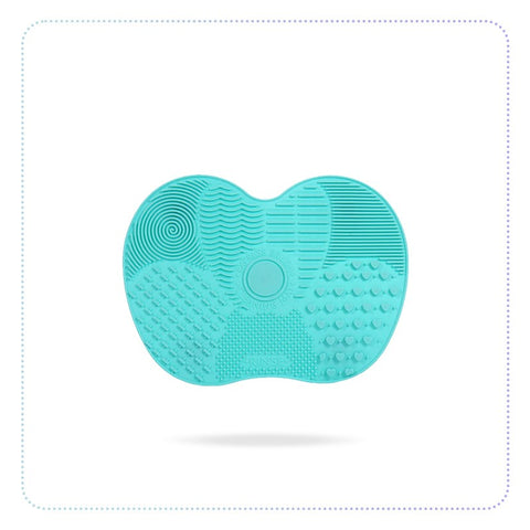 Silicone Cleaning Pad Cosmetic Brush Washing With Suction Cup Apple Cleanser Clean Scrubbing Beauty Supplies-မိတ်ကပ်ဖော့၊ ဘရက်ရှ် အစုံဆေးခံပြား
