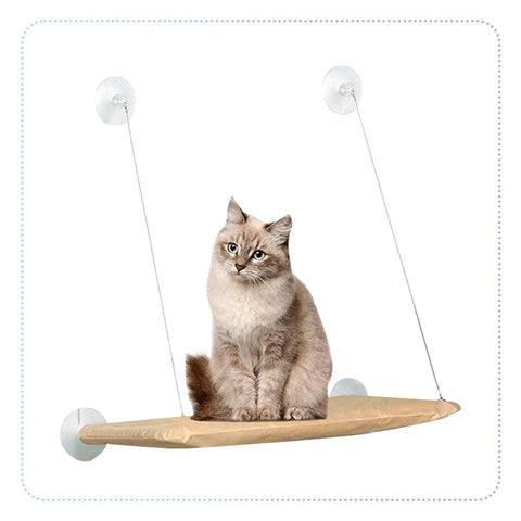 Cat Window Hammock-မှန်ကပ် ကြောင်အိပ်စင်