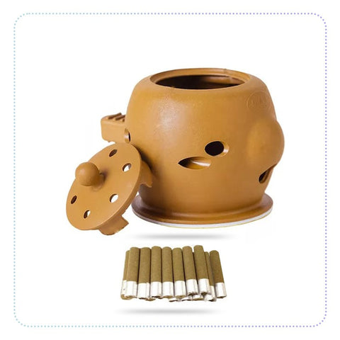 MOXA Cupping Acupuncture Detox Set-သစ်မွှေး အဆိပ်ထုတ်အိုး